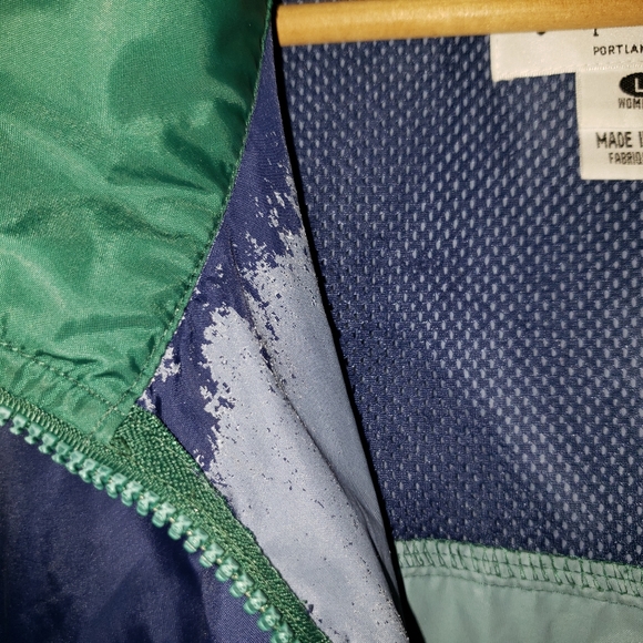 Columbia Zip Up Hooded Windbreaker Packable Rain Jacket Women's Size Large - Picture 5 of 8